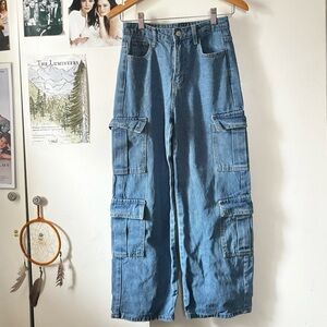 American Eagle Outfitters Blue Wide Leg Jeans